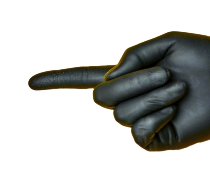 Нітрилові рукавички Medicom SafeTouch Advanced Black без пудри текстуровані розмір S 1000 шт. Чорні (3.3 г) - зображення 2