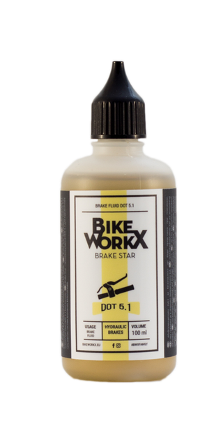 Гальмівна рідина BikeWorkX Brake Star DOT 5.1 100 мл - Фото 1 Гальмівна рідина BikeWorkX Brake Star DOT 5.1 100 мл - зображення 1