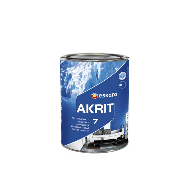 Моющаяся краска для стен и потолка Eskaro Akrit 7 0.95л – фото, отзывы ...