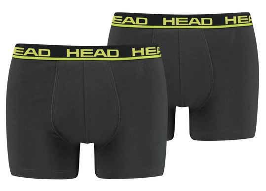 Трусы-боксеры Head BASIC BOXER 2P Графитовый, Желтый XL (701202741-009 XL) - Фото 1 Трусы-боксеры Head BASIC BOXER 2P Графитовый, Желтый XL (701202741-009 XL) - изображение 1