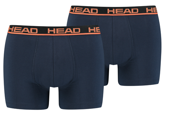 Трусы-боксеры Head BASIC BOXER 2P Темно-синий; Оранжевый L (701202741-010 L) - Фото 1 Трусы-боксеры Head BASIC BOXER 2P Темно-синий; Оранжевый L (701202741-010 L) - изображение 1