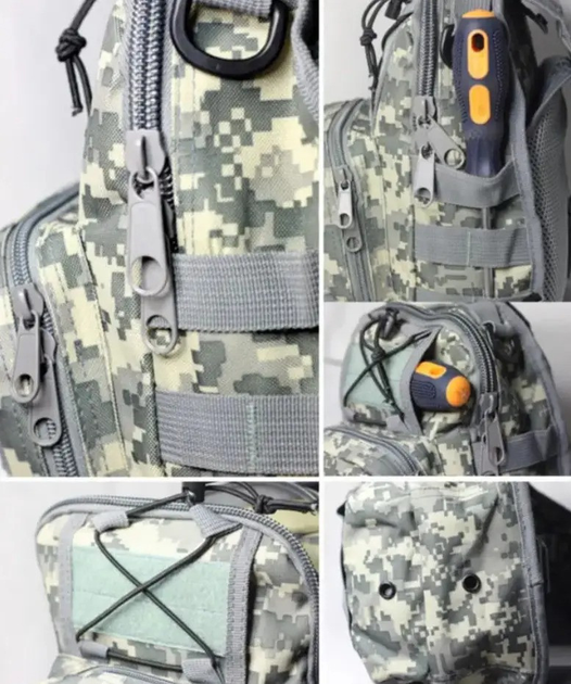 Тактическая сумка на плечо B14 пиксель - изображение 2
