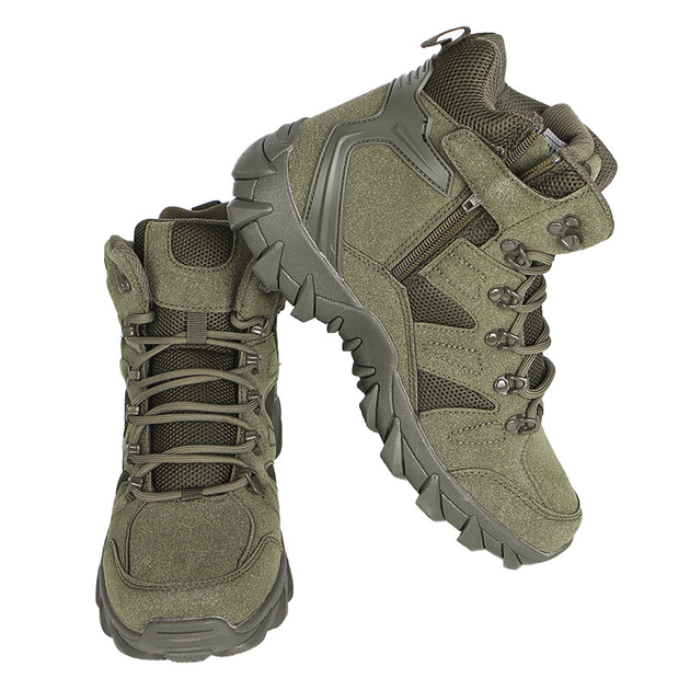 Ботинки тактические Lesko GZ702 Green р.44 мужская дышащая военная обувь taktical - изображение 2