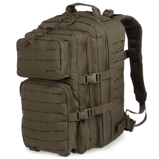 Штурмовой тактический рюкзак армейский военный походный для охоты 25 литров 43 x 25 x 14 см SILVER KNIGHT оливковый АНLK2021 - изображение 1