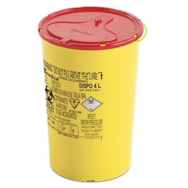 Контейнер для сбора игл и мед. отходов AP Medical DISPO емкость 4 л. с PP, круглый (00284) - изображение 1