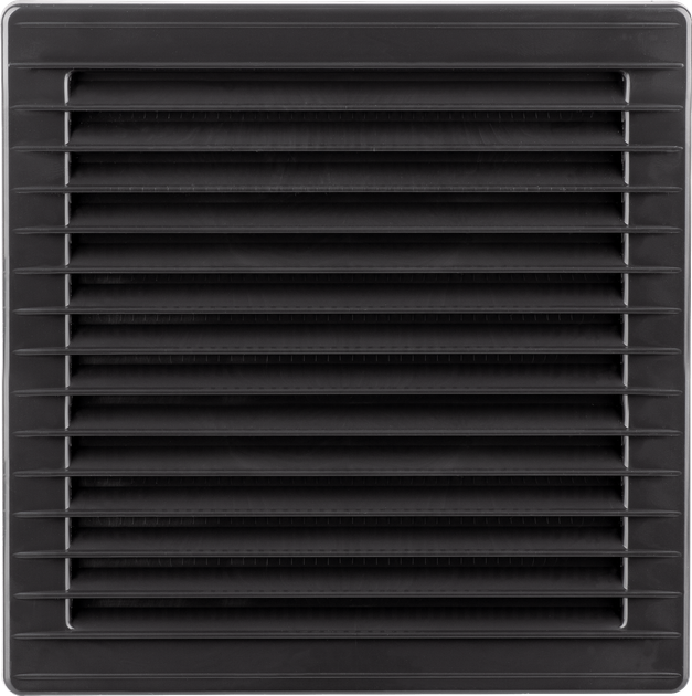 Решетка вентиляционная пластиковая AirRoxy AKUSzSg 170x170 диаметр 125 graphite черная 02-257 - изображение 2