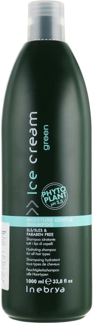 Увлажняющий шампунь для всех типов волос Inebrya Green Moisture Gentle Shampoo 1000 мл. - Фото 1 Увлажняющий шампунь для всех типов волос Inebrya Green Moisture Gentle Shampoo 1000 мл. - изображение 1