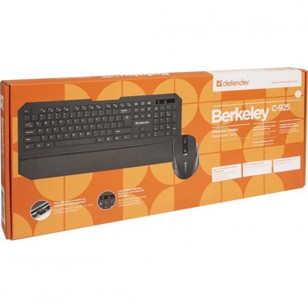 Набір Клавіатура+миша DEFENDER Berkeley C-925 Black (45925) USB - изображение 2