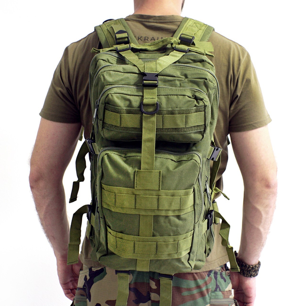 Тактичний військовий рюкзак MALATEC 40 літрів оливковий - зображення 2