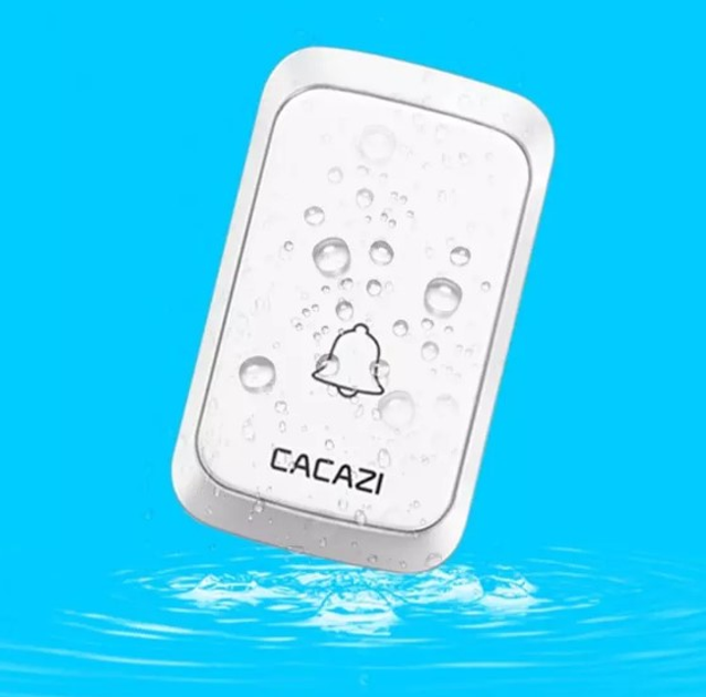 Беспроводной дверной звонок, водонепроницаемый CACAZI A50W-11 White, 1 ...