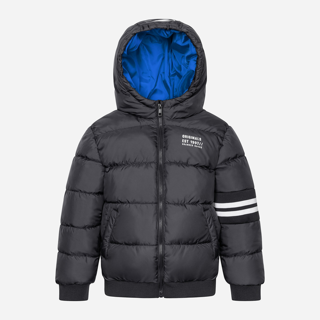 Акція на Дитяча демісезонна куртка для хлопчика Minoti Nordic 7 37011JNR 104-110 см Темно-сіра від Rozetka