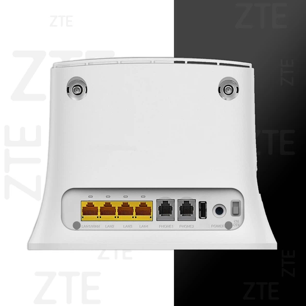 4G LTE стаціонарний WiFi роутер ZTE MF283U LTE | Швидкість до 150 Мбіт/с (Cat.4) | Виходи під антену | Підтримка до 32 пристроїв | Київстар, Лайфсел, Водафон - изображение 3