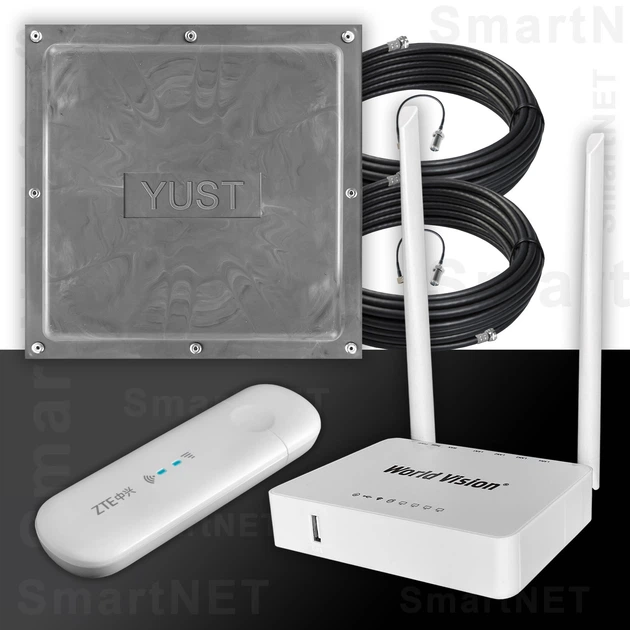 Комплект для подключения домашнего интернета ZTE + панельная антенна с усилением 15 дБи | Скорость до 150 Мбит/с | до 32 подключений | до 15 км от базовой станции | Киевстар, Vodafone, Lifecell - изображение 2