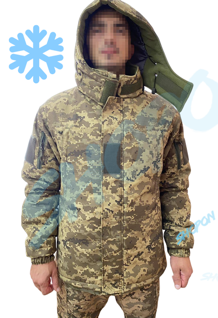 Куртка бушлат зимний военный, бушлат зимовий куртка військова піксель ЗСУ, розмір 58, Bounce HS-RD-0058 - изображение 1