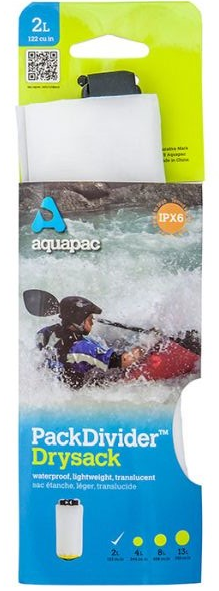 Водонепроникний гермомішок AQUAPAC 002 PackDivider Drysack 2 л Біло-жовтий - зображення 4