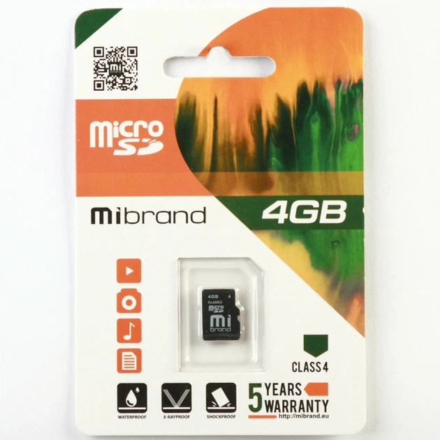 microSDHC 8GB Mibrand Class 4 (MICDC4/8GB) - Фото 1 microSDHC 8GB Mibrand Class 4 (MICDC4/8GB) - изображение 1