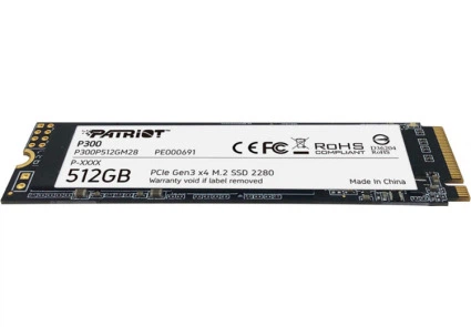 Накопичувач Patriot P300 512GB M.2 2280 NVMe PCIe 3.0 x4 (P300P512GM28) - изображение 3