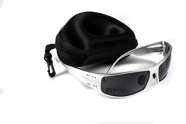 Очки защитные открытые Global Vision BAD-ASS-2 Silver (gray), серые - изображение 2