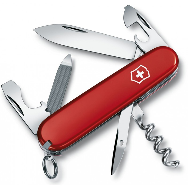 Складной швейцарский нож Victorinox Vx03803.B1 Sportsman 13 функций 84 мм красный - изображение 1