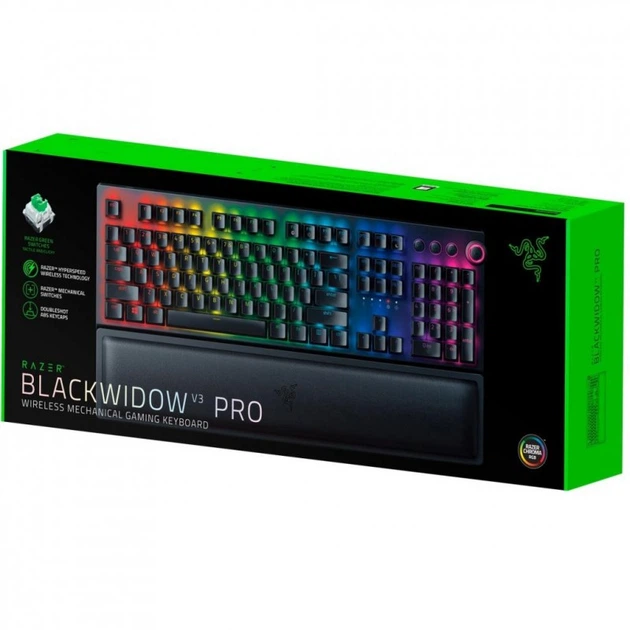Клавиатура Razer BlackWidow V3 PRO Razer Green Wireless (RZ03