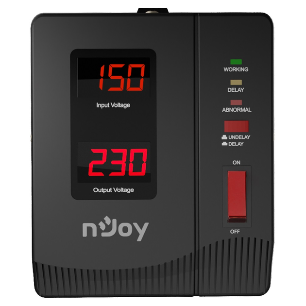 Стабилизатор Njoy Alvis 1000 (AVRL-10001AL-CS01B) AVR, 1 розетка – фото ...