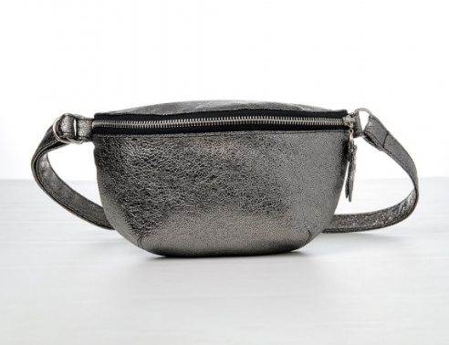 Сумочка на пояс (бананка) Sambag Бонни 24*15*4 см темное серебро - Фото 2 Сумочка на пояс (бананка) Sambag Бонни 24*15*4 см темное серебро - изображение 2