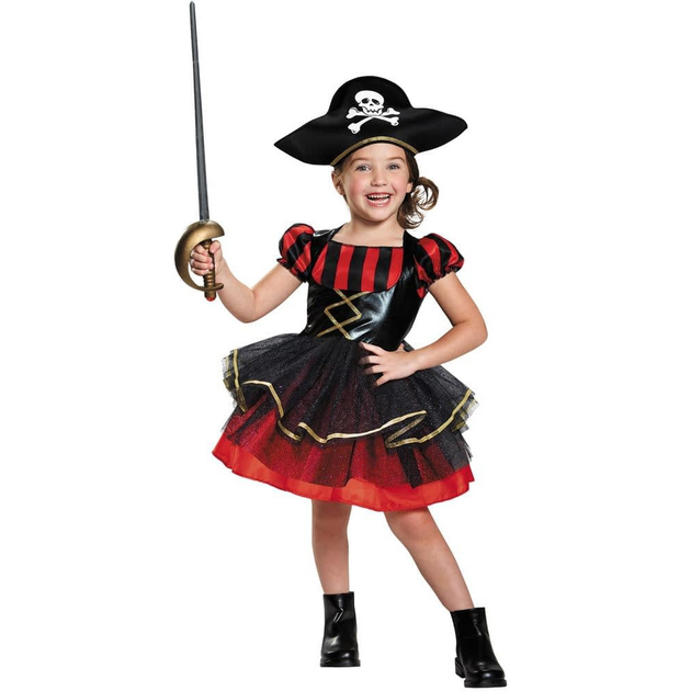 Платье пирата для девочки красное
