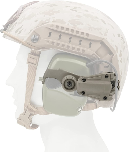 Крепление адаптер на шлем для активных наушников COMTAC II / COMTAC III тан - изображение 2