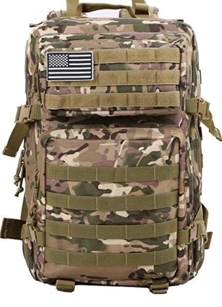 Багатофункціональний тактичний рюкзак для військових, кольору -мультикам 45л - изображение 1