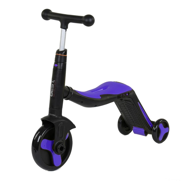 Самокат Беговел Велосипед 3 в 1 Трансформер JT Best Scooter, DIMSA-656, Фиолетовый - изображение 4