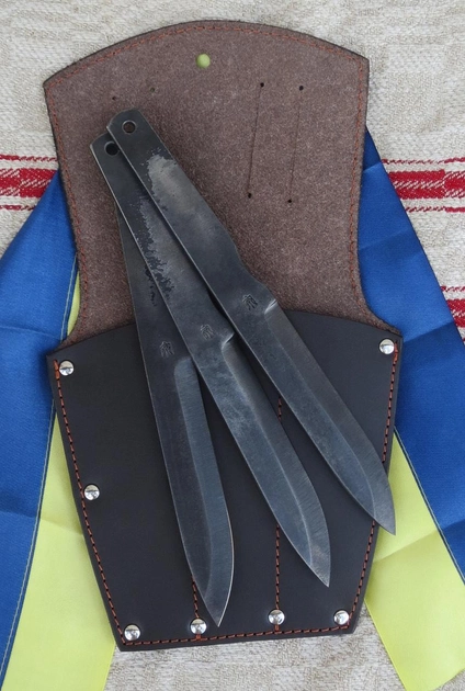 Набор ножей метательных " Ветер" ручной работы с чехлом - изображение 1