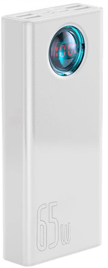 УМБ Baseus Amblight Digital Display Quick Charge 65 Вт 30000 мАг White (PPLG-A02) - зображення 2