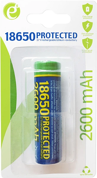 Akumulatorki Gembird Li-ion 18650 2600 mAh (EG-BA-18650/2600) - obraz 3