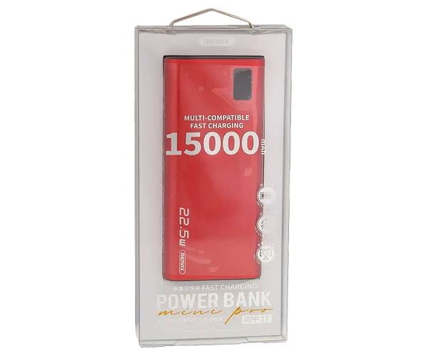 Повербанк Power Bank Remax RPP-17 Mini Pro 22.5W Fast Charging 15000 mAh червоний (ЦУ-00033891_879) - зображення 6