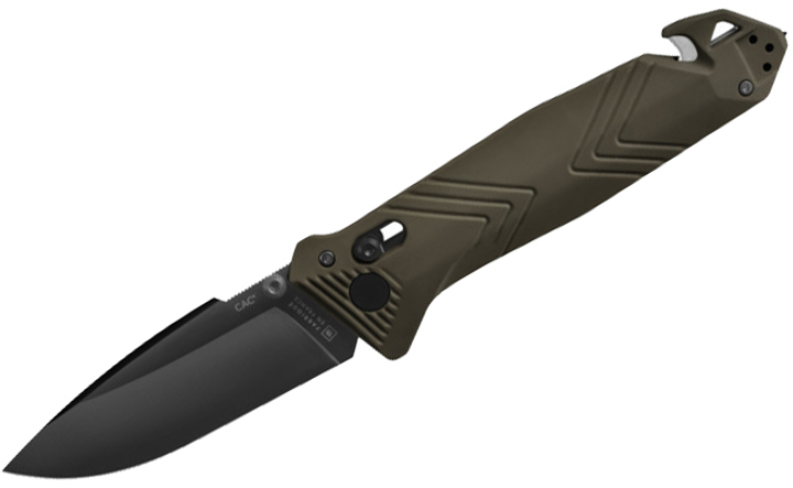 Нож Tb Outdoor CAC Nitrox A6 стропорез штопор стеклобой Хаки (11060060) - изображение 1