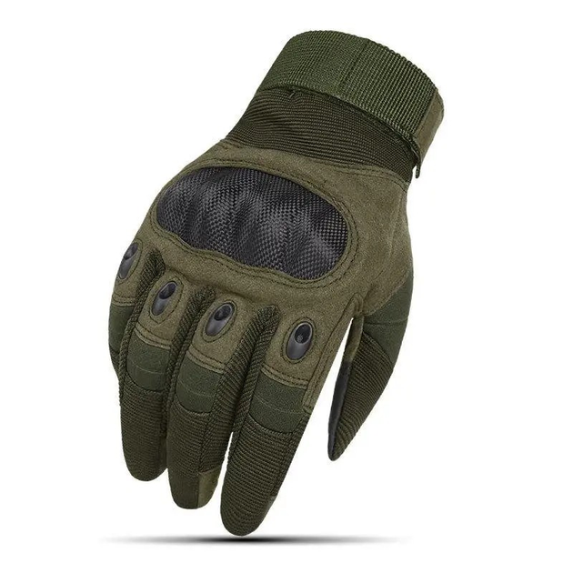 Тактичні рукавички з пальцями SmartTouch Олива (зелені) розмір XL - зображення 1