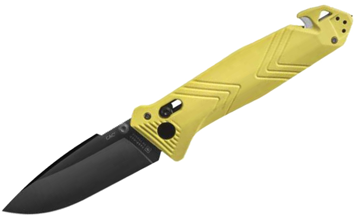 Нож Tb Outdoor CAC Nitrox PA6 стропорез штопор стеклобой Жёлтый (11060059) - изображение 1