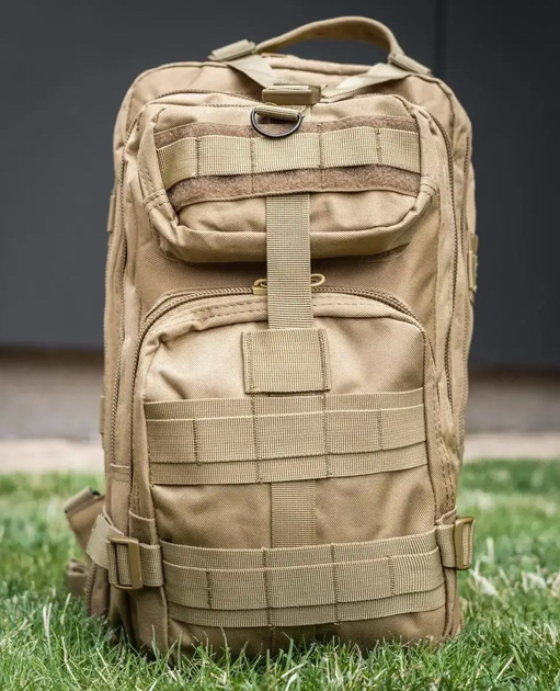 Тактичний штурмовий військовий рюкзак ES Assault 40L літрів Койот 52x29x28 (9002) - зображення 2