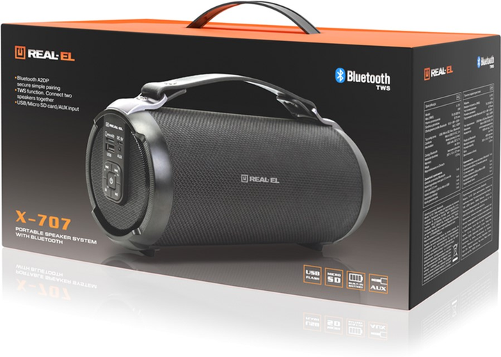 Акустична система Real-El X-707 Black (EL121600009) - зображення 9