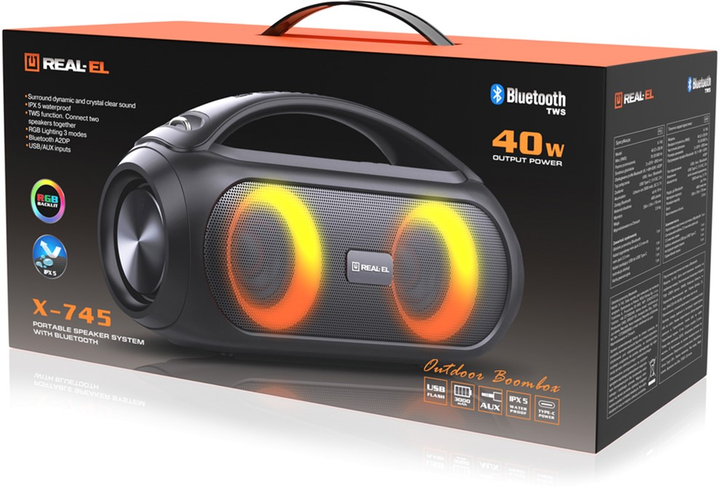 Акустична система Real-El X-745 Black (EL121600012) - зображення 13
