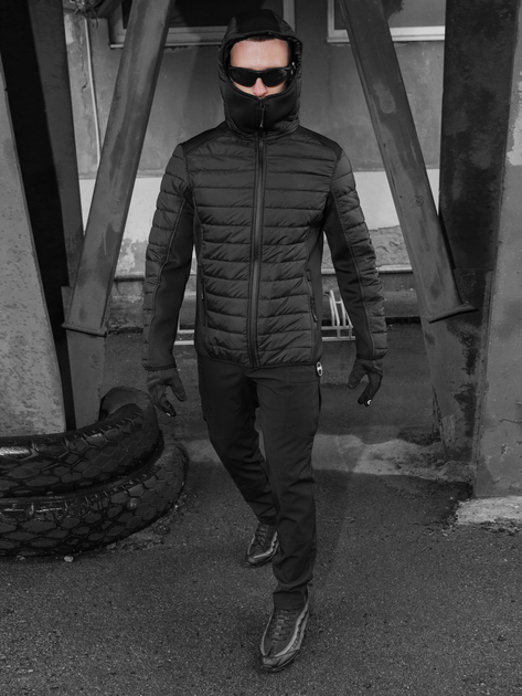Тактична куртка утеплена BEZET 6331 L Чорна (2000134560676) - зображення 2