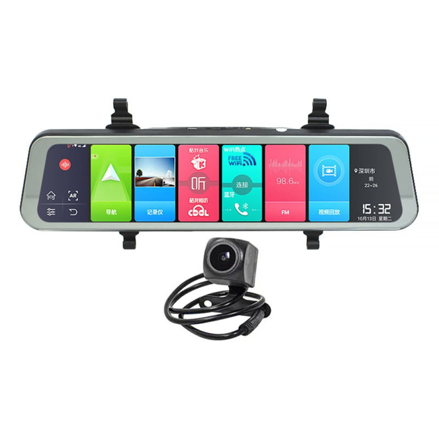 Зеркало-видеорегистратор 12" Lesko Car D70 в машину 1/16Gb GPS Android ...