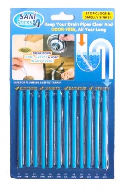 Набор палочек от засора слива раковины и канализации Sani Sticks – фото ...
