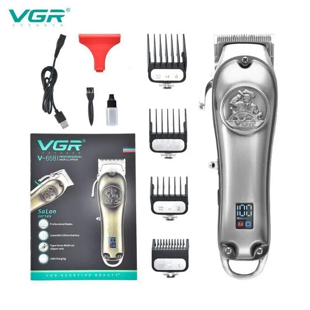 Профессиональная машинка для стрижки волос и бороды VGR V-658 ...