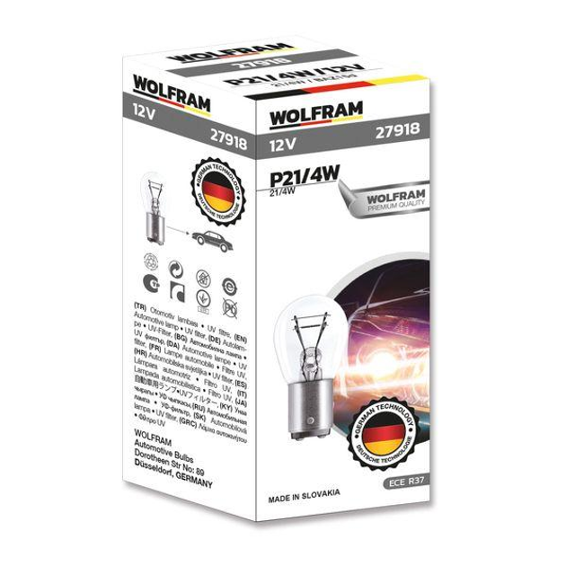 Автолампа Wolfram 12V P21/4W 21W/4 BAZ15d – низкие цены, кредит, оплата ...