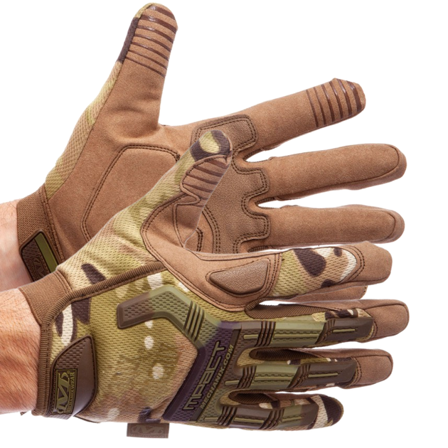 Тактичні рукавички військові з закритими пальцями і накладками Механікс MECHANIX MPACT Камуфляж (BC-5622) M - зображення 1