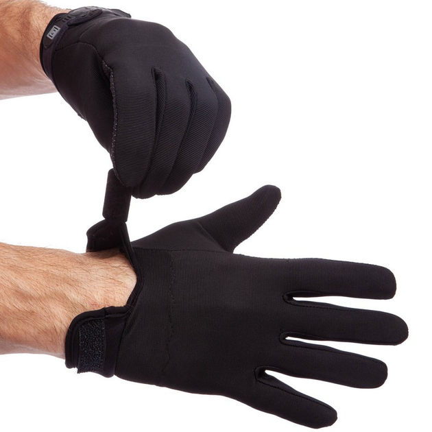 Тактические перчатки с закрытыми пальцами 5.11 Для охоты туризма Нейлон текстиль Черный (BC-0527) L - изображение 1