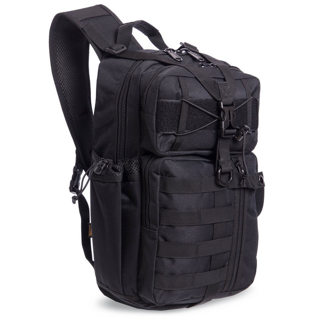 Рюкзак тактический военный патрульный SILVER KNIGHT 12 л Нейлон Оксфорд 900D Черный (TY-5386) - изображение 1