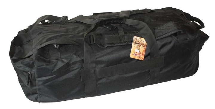 Тактическая крепкая сумка рюкзак 75 литров. Экспедиционный баул. Чёрный. ВСУ охота спорт туризм рыбалка 177 SV - изображение 2