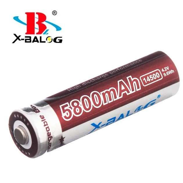 Аккумуляторные батарейки АА "X-Balog", Li-ion 14500 аккумулятор ...